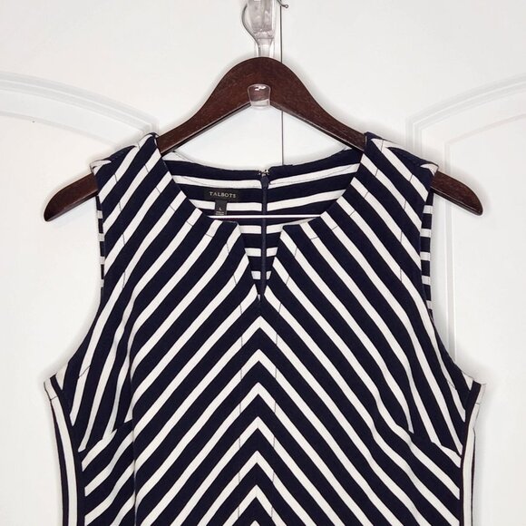 Talbots Nautical Breton Striped Shift Dress - Picture 3 of 6